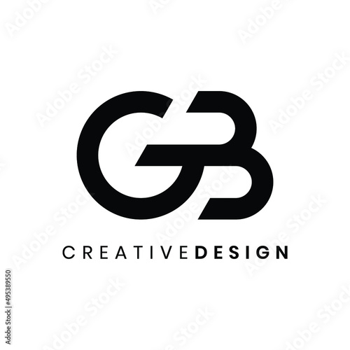Creative modern letter GB logo design vector