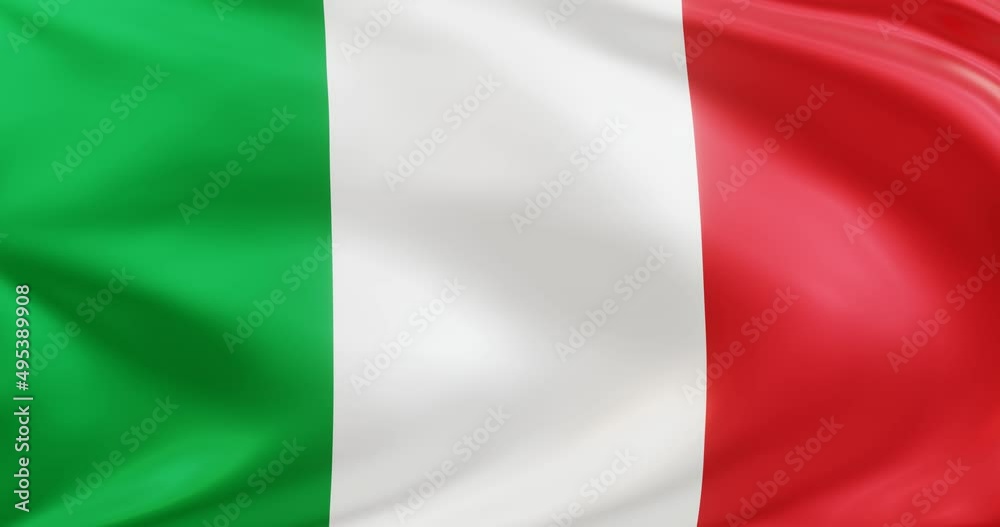 Flag of Italy. Seamless looping animation fluttering in the wind. Background Loop. Flag of Italy. Seamless looping animation fluttering in the wind. Background Loop.