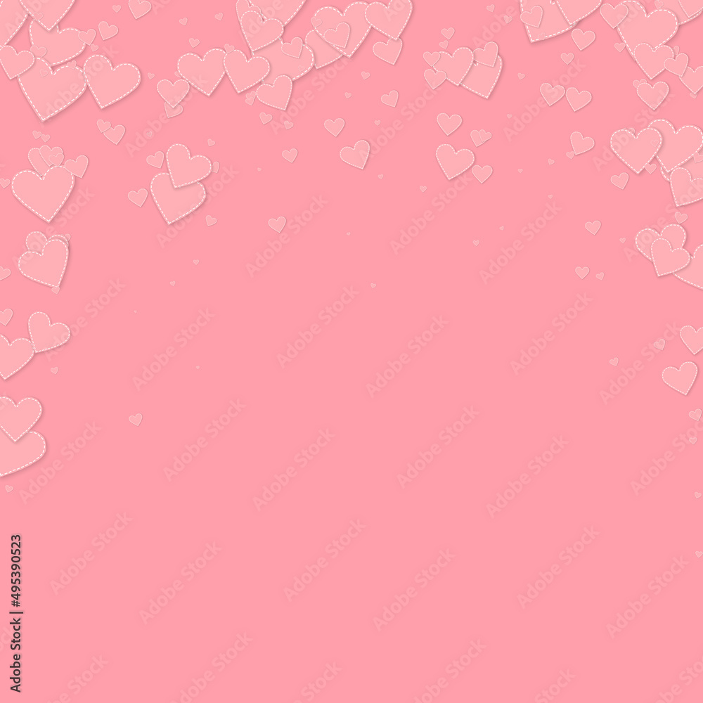 Pink heart love confettis. Valentine's day falling Pink heart love confettis. Valentine's day falling