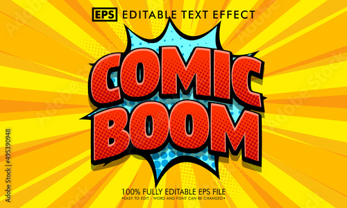 Comic editable text effect