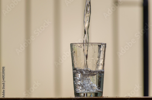 drinking water fill up on glass food conceptual