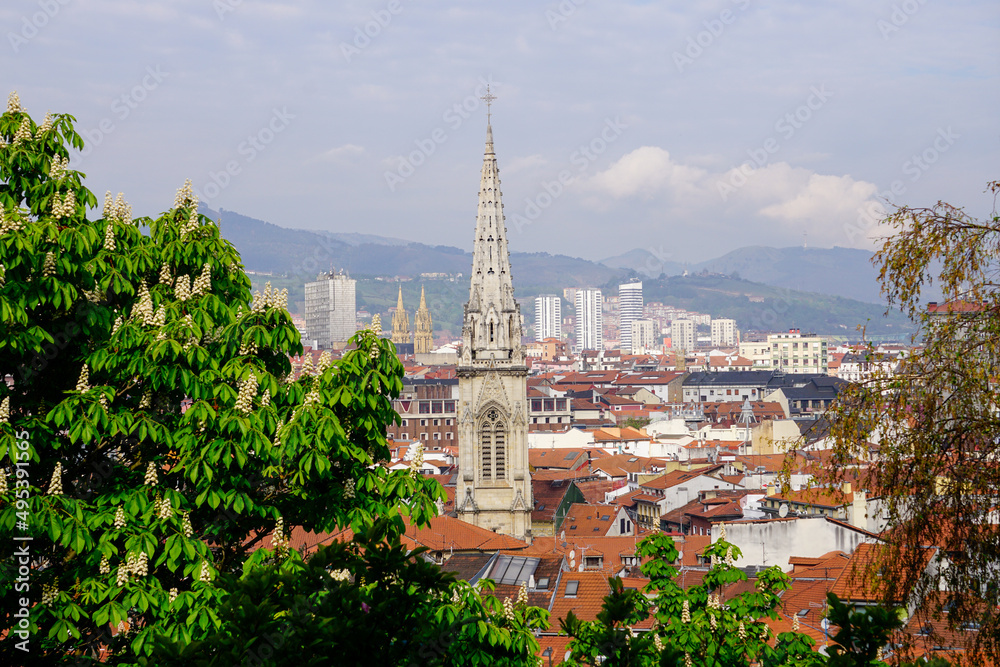 cityscape from Bilbao city, Spain, travel destinations