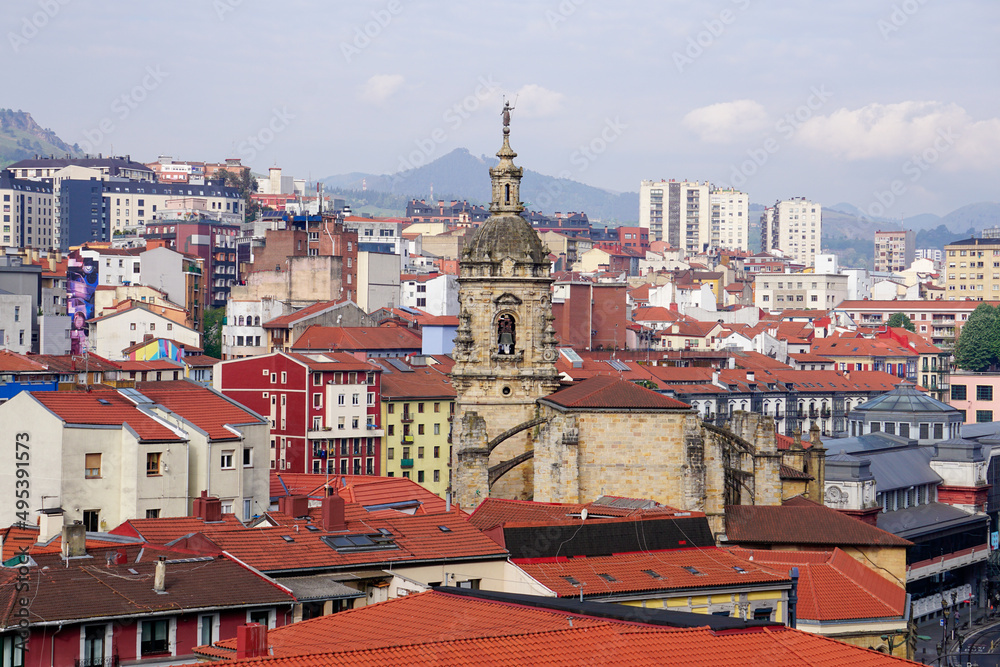 cityscape from Bilbao city, Spain, travel destinations