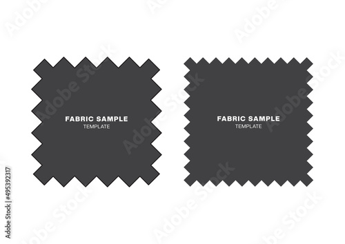 Fabric sample icons, Material presentation template, Textile swatch icons, Vector illustration