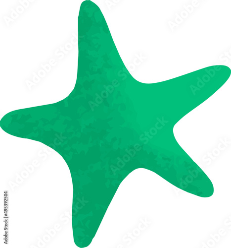 Starfish Colored Cartoon Illustration