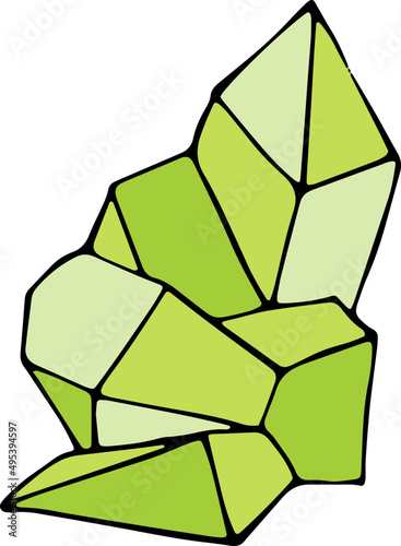 Crystal Icon Hand Drawn Illustartion