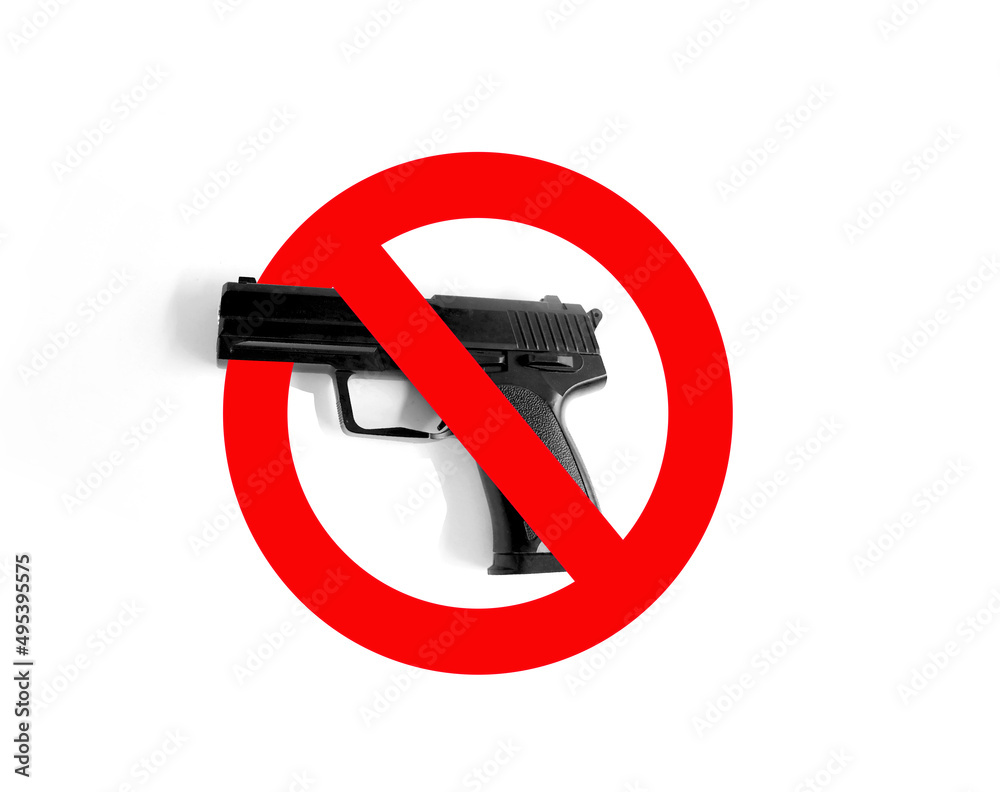 Do not use Guns or Weapons Sign, no gun symbol, guns prohibited, Do not use Guns or Weapons Sign, no gun symbol, guns prohibited,