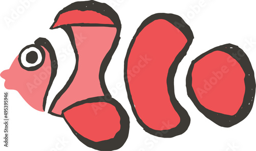 Clownfish Childish Cartoon Illustration