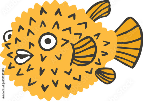 Fish Childish Cartoon Illustration