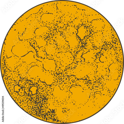 Solar System Planet Hand Drawn Colored Illustration