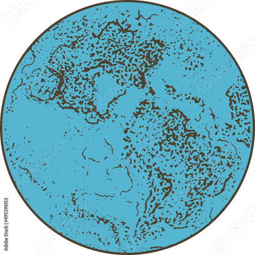 Solar System Planet Hand Drawn Colored Illustration