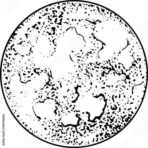 Planet Hand Drawn Outline Monochrome Illustration