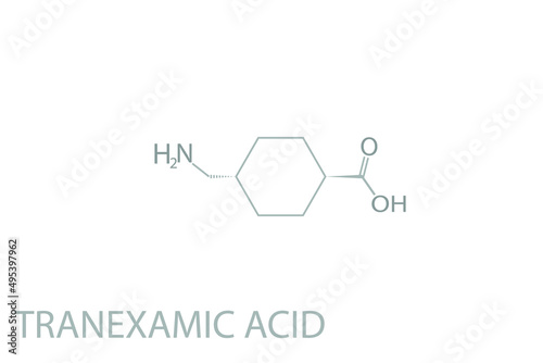 Tranexamic acid molecular skeletal chemical formula.	
