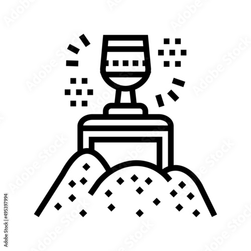 relics treasure line icon vector. relics treasure sign. isolated contour symbol black illustration