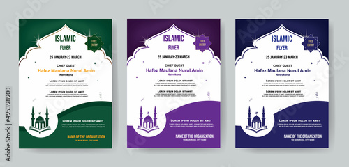 Professional Islamic Flyer Poster Templates - eps & Vector