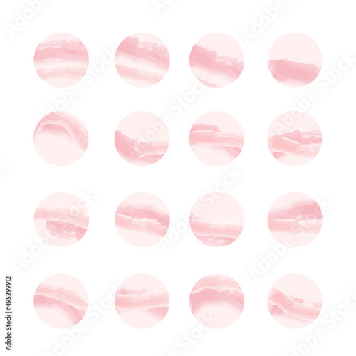 set of pink macaroon