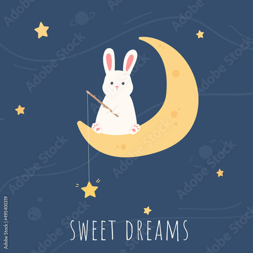 sweet dreams card with bunny