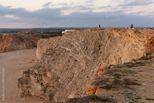 A view of the cliffs of Cape St. Vincent at sunset. Portugal. Region Algarve. Continental Europe's most South-western point, Sagres, Algarve, Portugal