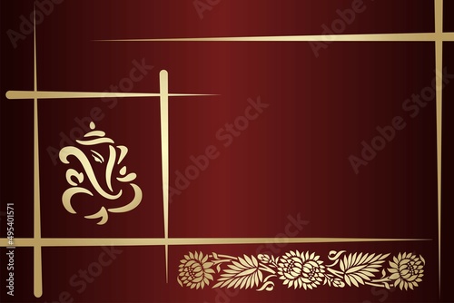 Ganesha, wedding card, royal Rajasthan, India	