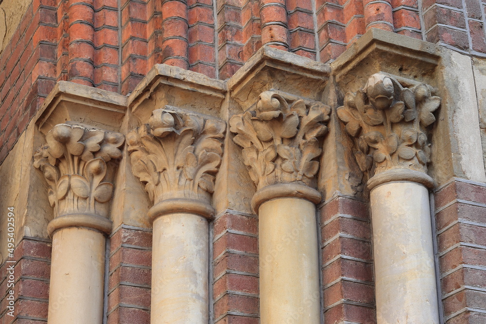 Amsterdam Posthoornkerk Church Exterior Detail with Columns, Netherlands