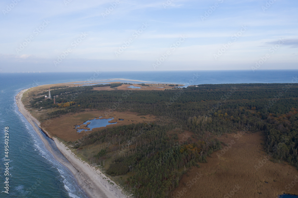 Leuchtturm Darsser Ort mit Weststrand Ahrenshoop Darss Fischland Zingst Ostsee Prerow