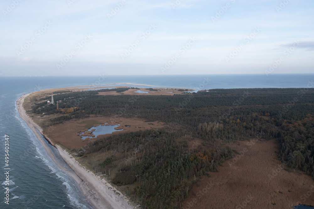 Leuchtturm Darsser Ort mit Weststrand Ahrenshoop Darss Fischland Zingst Ostsee Prerow Leuchtturm Darsser Ort mit Weststrand Ahrenshoop Darss Fischland Zingst Ostsee Prerow