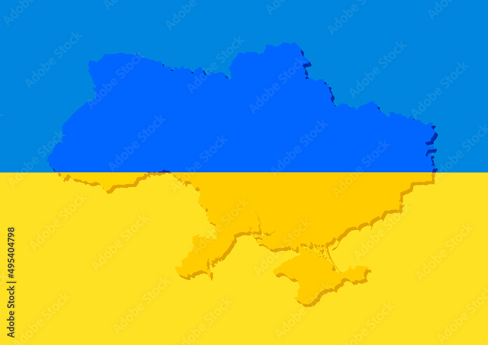 Ukraine flag map of ukraine and heart Stock Illustration | Adobe Stock