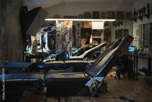 Empty studio of tattoo