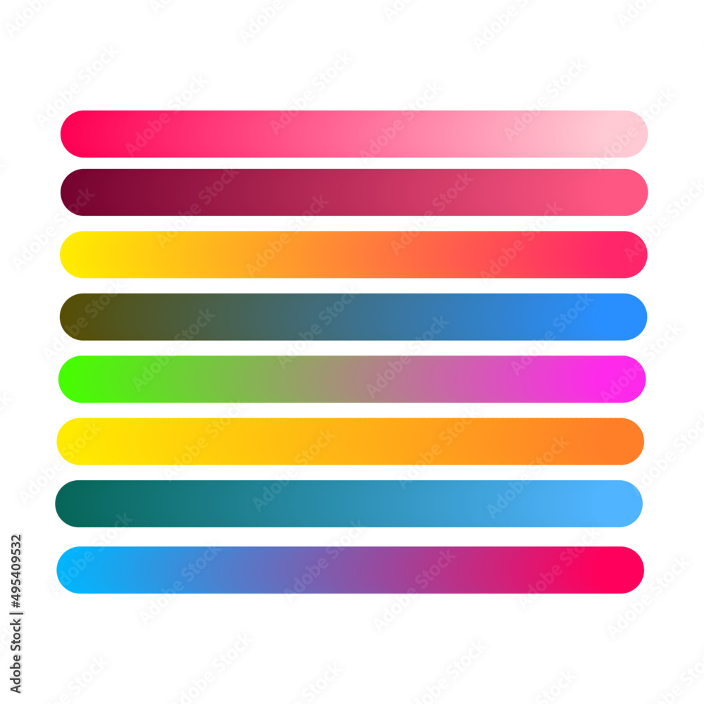 Color transition bars isolated on white background. Color transition bars isolated on white background.