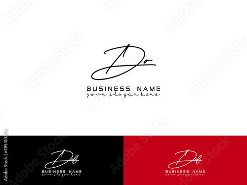 Initial DO Logo, Colorful Do od Signature Letter Logo Design for business or brand