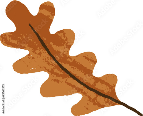 Autumn Leaf Colored Cartoon Illustartion
