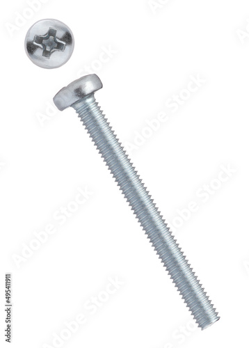 DIN 7985 Stainless Steel Phillips Cross Pan Head Screw, Zinc Plated Finish, Steel Pan Head Machine Screw, Fully Threaded