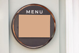 restaurant signboard design mockup. Blank for the menu