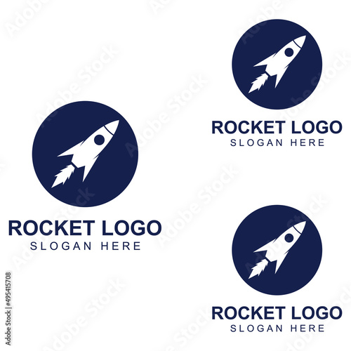 Rocket logo and symbol design vector illustration
