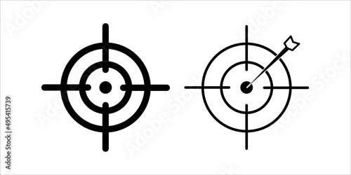 Target icon vector. Goal sign. Target icon template color editable. Target symbol vector sign isolated on white background.