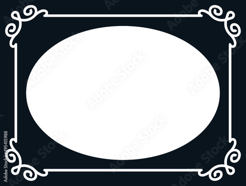Vintage family portrait photo frame. Vector vintage photographic border frame
