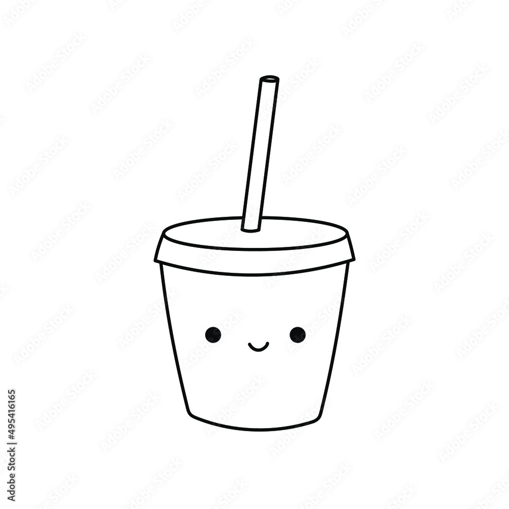 Cocktail cup doodle vector illustration Cocktail cup doodle vector illustration