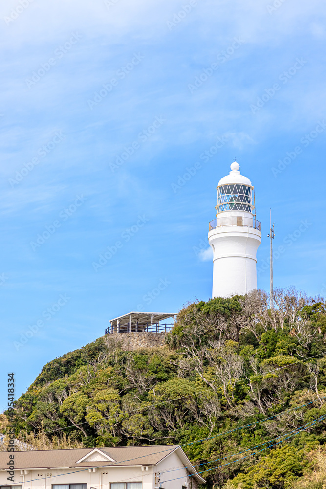初春の御前埼灯台　静岡県御前崎市　Omaesaki Lighthouse in early spring. Shizuoka-ken Omaezaki city.