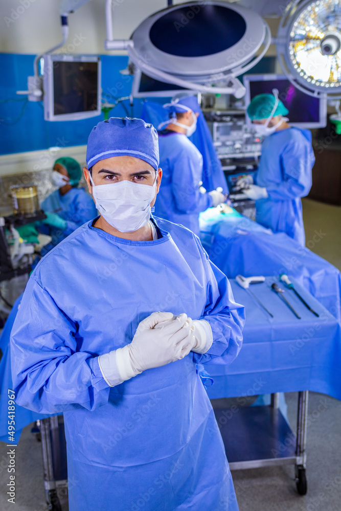Portrait of Caucasian male medical healthcare frontline doctor Portrait of Caucasian male medical healthcare frontline doctor