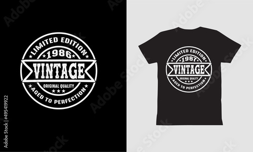 limited edition vintage  1986 and 1987  Aged to perfection t shirt design.