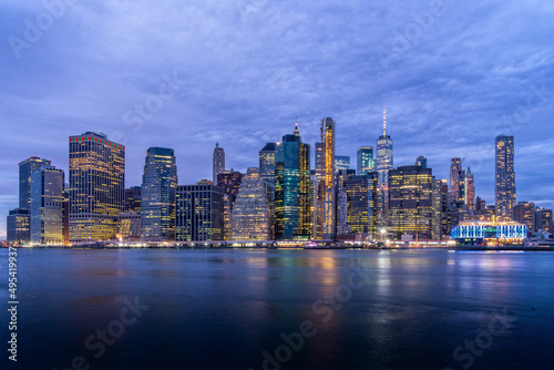 Blick von Brooklyn Heights Brooklyn Bridge Park 1 auf Lower Manhattan New York USA