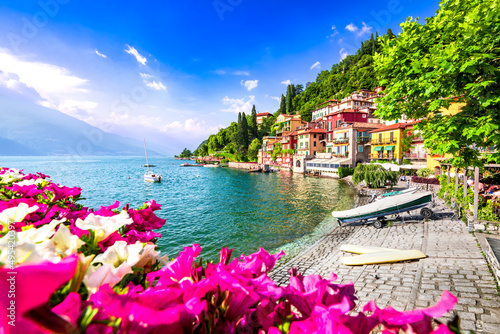 Varenna small italian village, Lake Como  in Northern taly photo