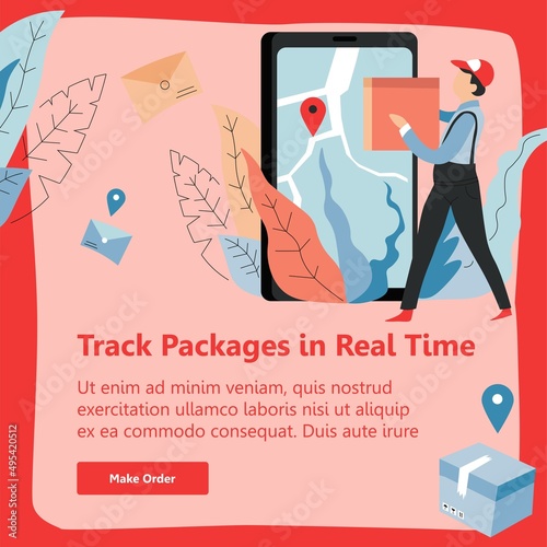 Track packages in real time, delivery service