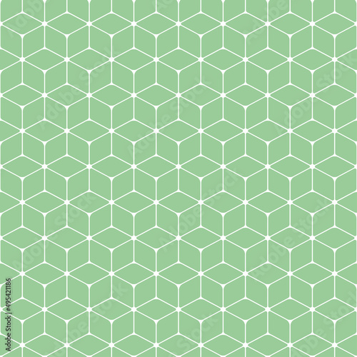 Fototapeta Naklejka Na Ścianę i Meble -  Seamless geometric pattern on pastel green background. Simple vector illustration.