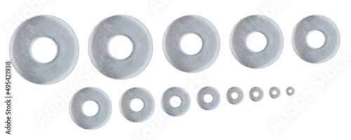 Stainless Steel Flat Washer, Plain Finish, DIN 125, washer galvanized flat with Different Sizes Hole