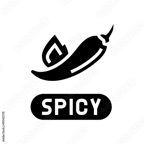 spicy level spicy glyph icon vector. spicy level spicy sign. isolated contour symbol black illustration