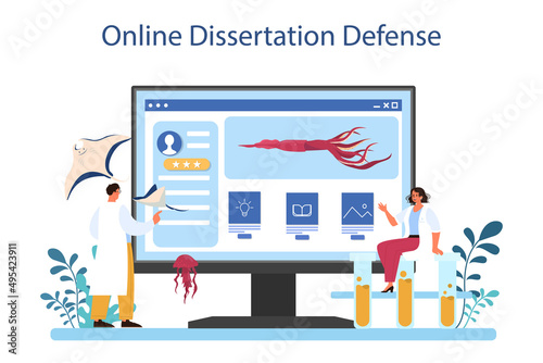 Oceanographer online service or platform. Oceanology scientist.