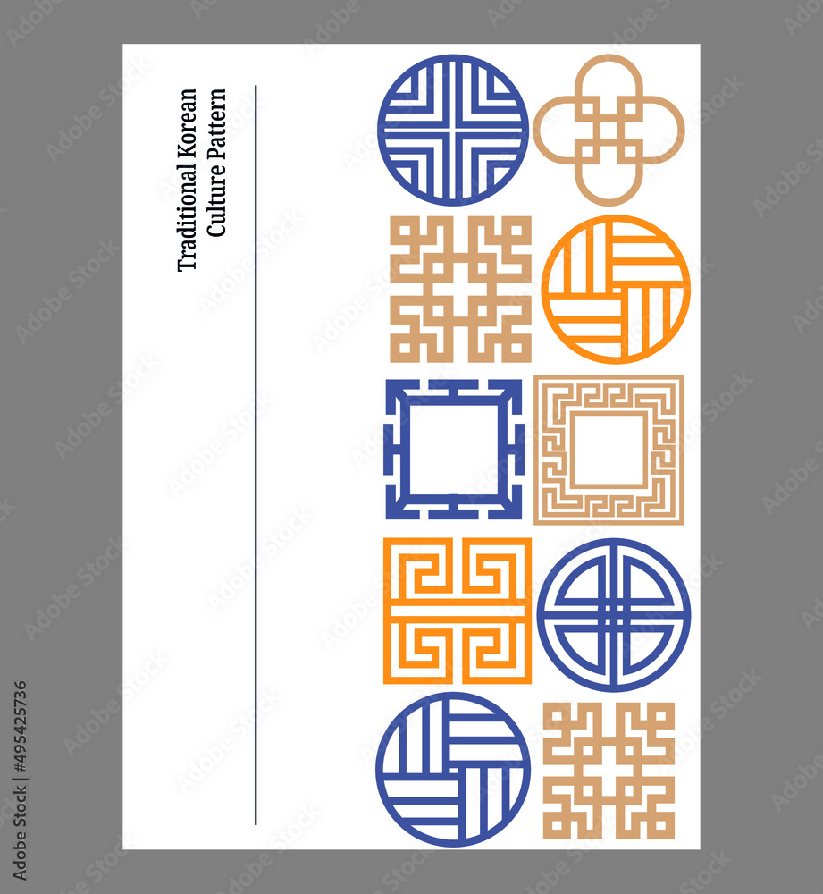 한국 전통 문양 그래픽 배경 이미지 Stock Vector | Adobe Stock