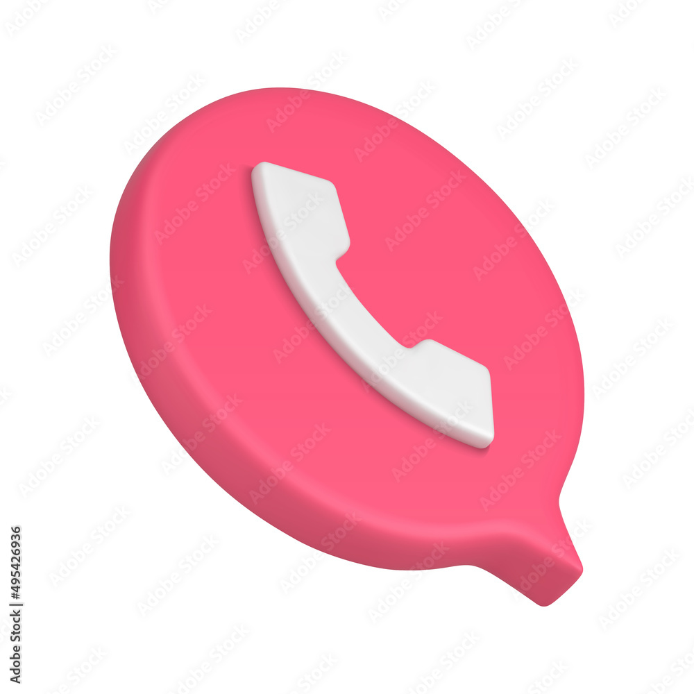 Pink call center quick tips mobile phone laptop interface button isometric 3d icon realistic vector Pink call center quick tips mobile phone laptop interface button isometric 3d icon realistic vector