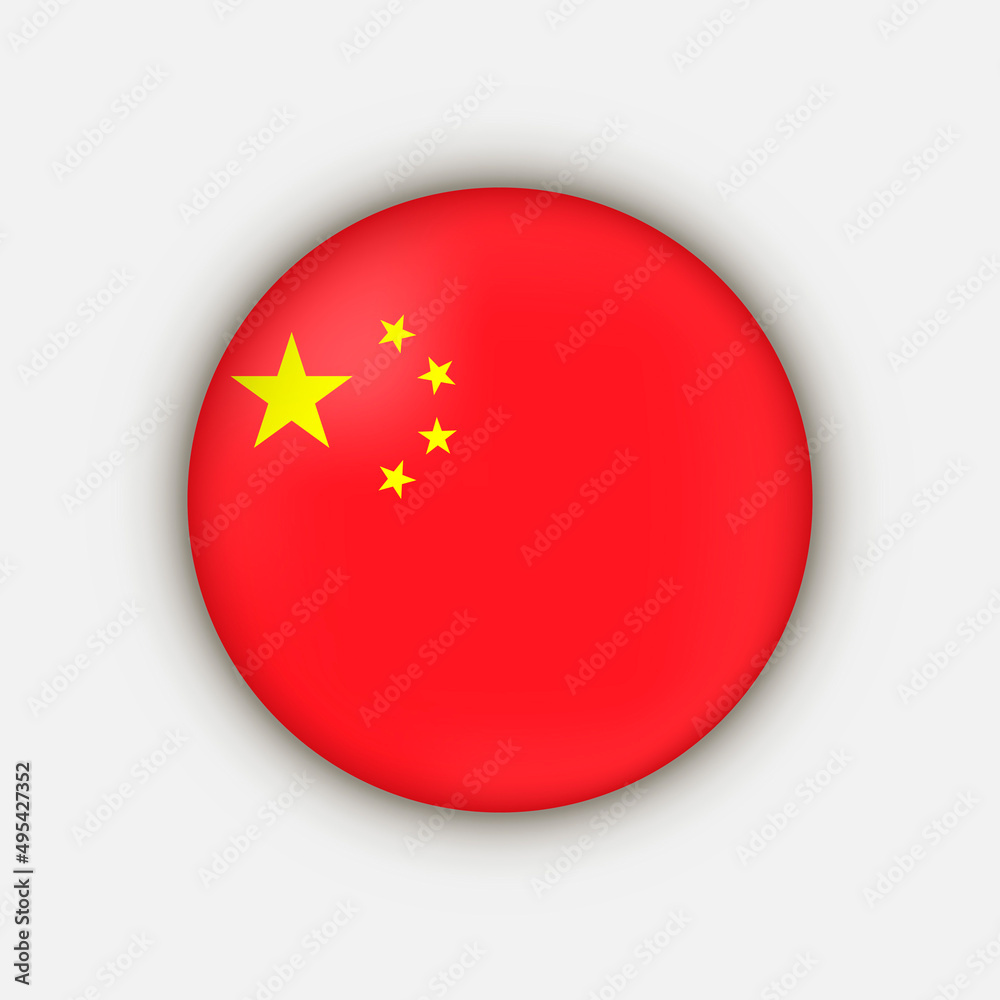 Country China. China flag. Vector illustration. Country China. China flag. Vector illustration.